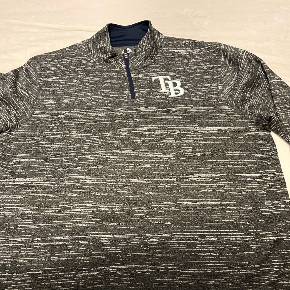 Majestic Tampa Bay Rays 1/4 zip lightweight sweatshirt